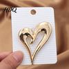 Metallbrosche Anstecknadel Hohl Liebe Herz Anstecker Romantisch Revers Goldfarben Pullover Strickjacke Mantel Anzug Schal Dekor Herren Damen Bekleidungszubehör