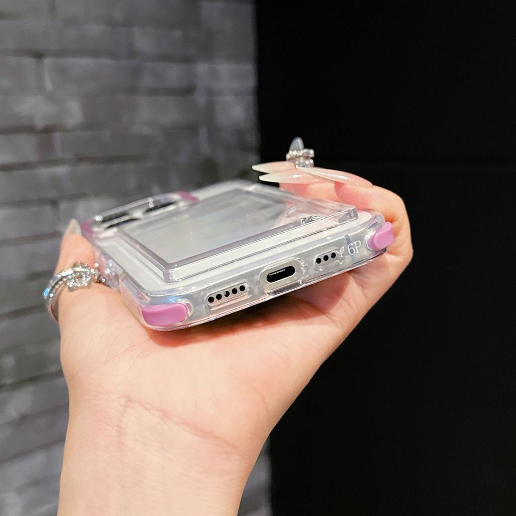 Candy Acrylic Rainbow Card Bag Suitable for Iphone16 Mobile Phone Case Four Corners Anti Fall 15 Transparent Card 14 Anti-fall