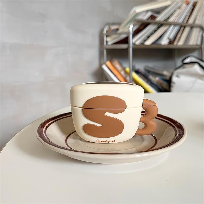 

Для Airpods Pro 2 чехол, милый 3D кофейная чашка силиконовый противоударный защитный чехол для наушников для Airpods 4 чехол 2024 мужчины женщины For Airpods 4 2024