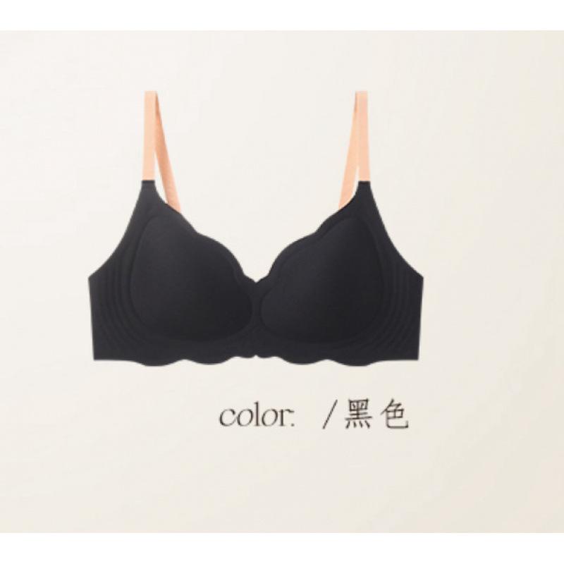 Traceless underwear women's small breasts gather and support to show thinness Naked feeling fixed cup No steel ring Comfortable sexy bra cover bra
