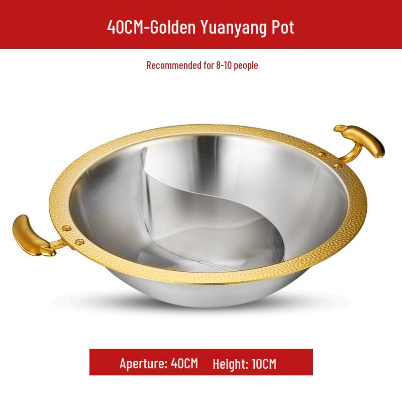 ZISIZ 304 Stainless Steel Divided Hot Pot