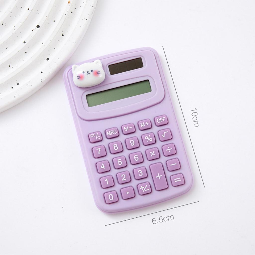 Portable Mini Cute Calculator Cartoon Digit Calculator Students Office School Supplies Stationery