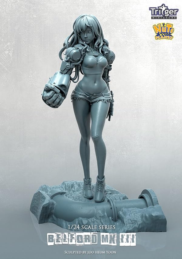 Nuts Planet Cyborg Girl with Gorilla Arm Belford MKIII Resin Kit T75035 1/24 (75mm) (Human)