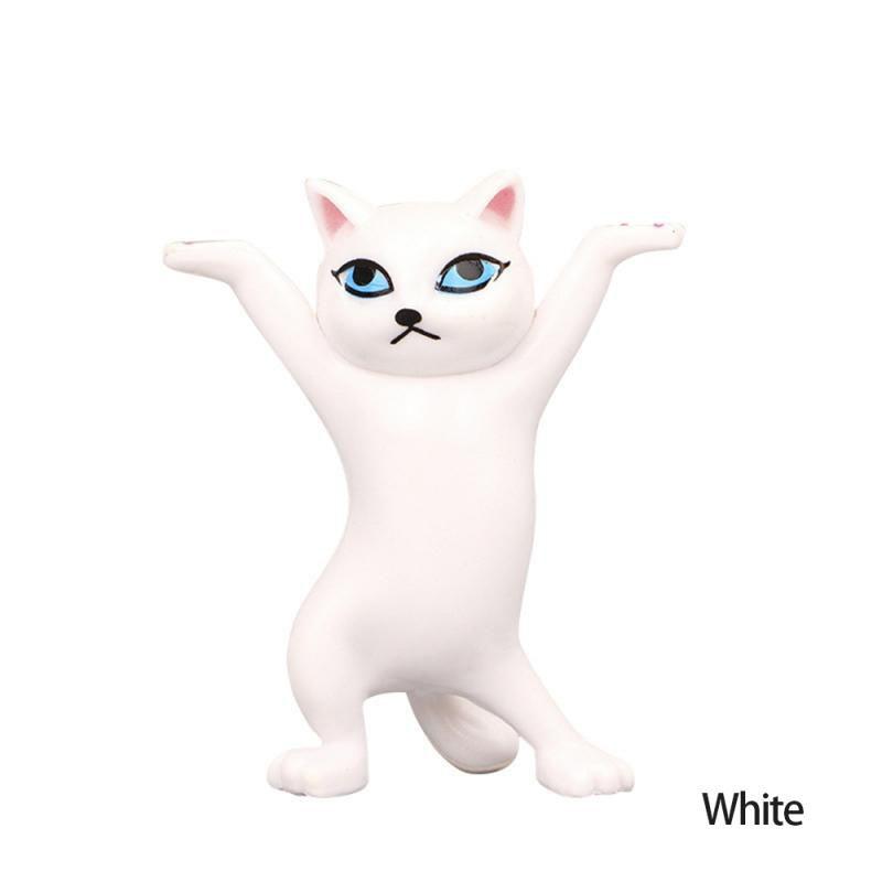 

Charming Cat Figure Pen Holder Jewelry Stand And Earphone Support In Sturdy Pvc Material