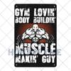 GYM Signs Tin Painting Metal Vintage Plaque Decoration Metal Wall Art Sportsman Retro Poster Iron Plate Home Decor 20x30cm