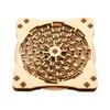1/4Pcs Wooden Kinetic Coasters Farmhouse Rustic Heat-resistant Coffee Mug Cup