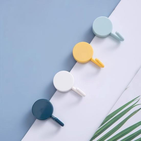 Easy Install Wall Hooks 10PCS Adhesive Hooks, Decorative Multi-colored Plastic Hangers, No Strong for Bags Drilling Required Colorful Storage