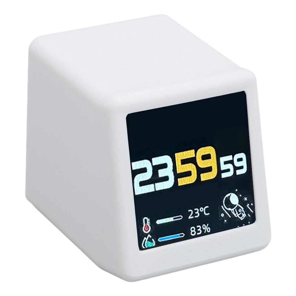 WiFi Clock for Desk Decor, Digital Clock, Wther, Stock Ticker, Photo Slideshow, Multifunctional Touch Manipulation Wther Thermometer, Sy Control