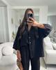 Women's 2 Piece Outfits For Women Oversized Striped Sweaters Sets