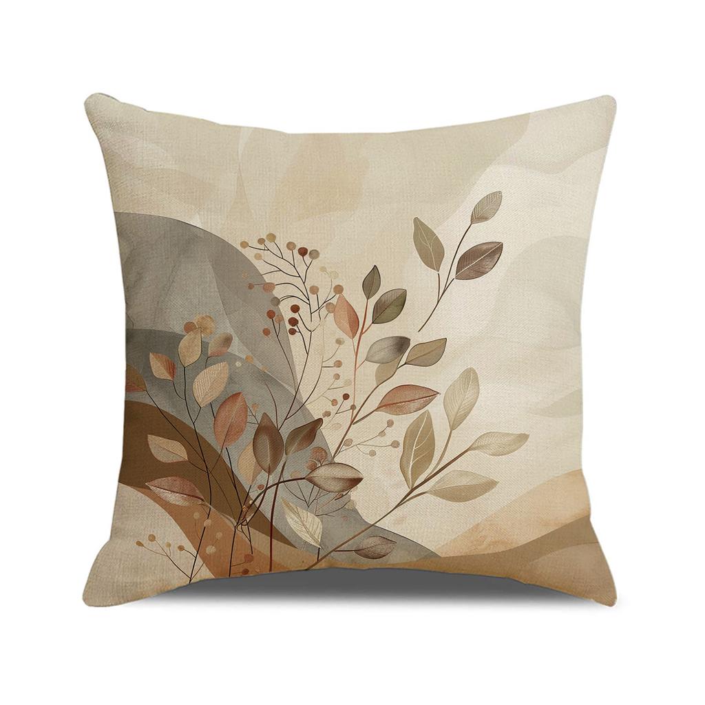 Spring and Summer Versatile Floral Print Pillow Nordic Home Decoration Sofa Cushion Linen Breathable Comfortable Seat Cushion