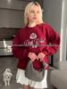 Women's Trendy Casual Loose Fit Round Neck Print Pullover Hoodie - American Style Autumn & Winter Fashion