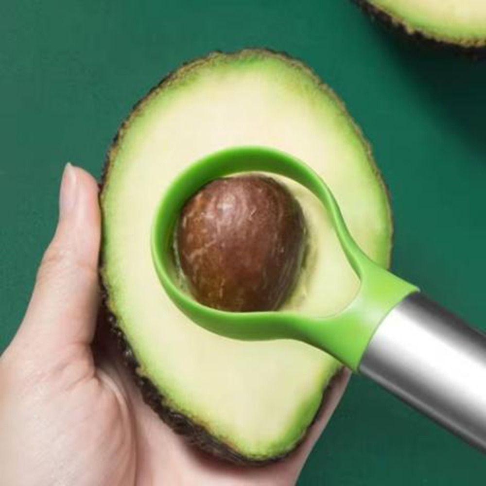 Stainless Steel 2 in 1 Avocado Cutter Household Avocado Core Remover Kitchen Gadgets