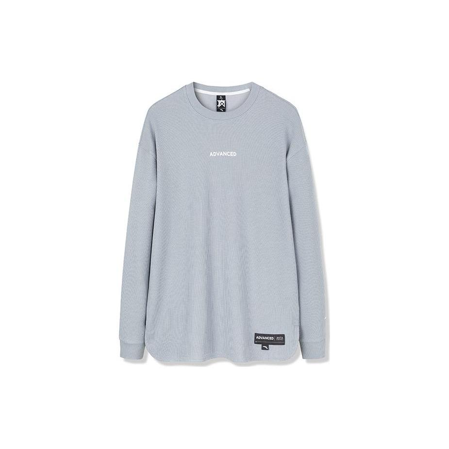ANTA Sweatshirts Unisex Light Pure Gray Crew Neck Moderate Regular 172231401R-1 M