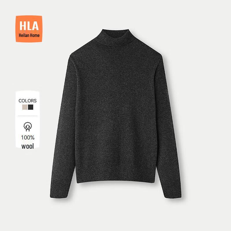 

HLA Women s Soft Pure Wool Turtleneck Long-Sleeve Sweater M