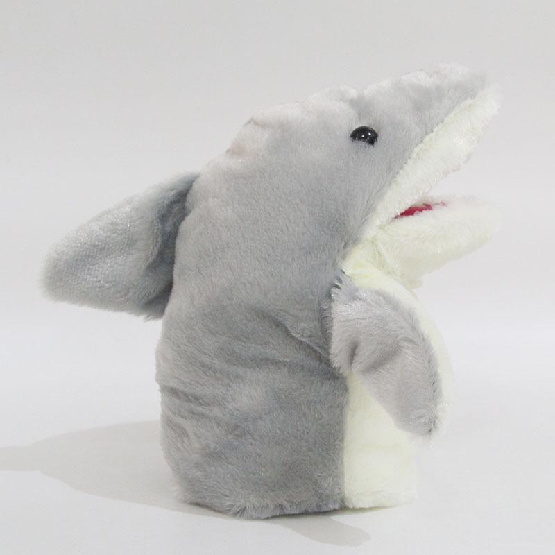 Cartoon Shark Hand Puppet Plush Toy - Cute Sea Animal Comfort Doll for Kids' Fun Performances