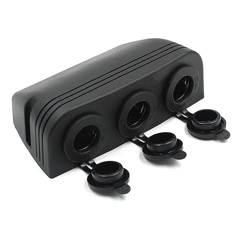 3 In 1 Tent Type 12-24V Power Sockets Combination Automotive Accessory Outlet for Car Rv Truck Marine Boat