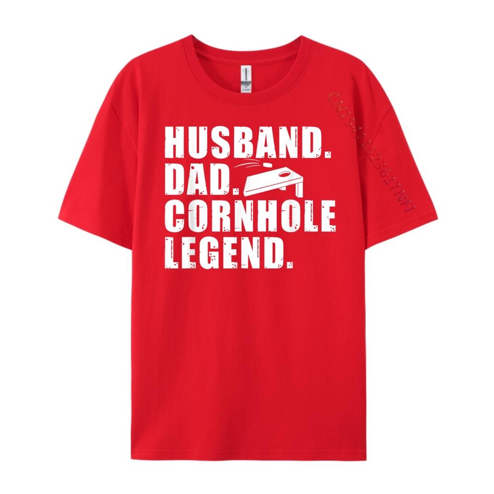 Cool Cornhole Art For Husband Dad Corn Hole Legend Sport Grey Shirt Graphic Tee Tee Shirt Men Luxury Clothing