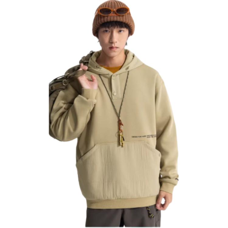 Li Ning Outdoor CF Moisture Wicking Fleece Warm Anti-Static Loose Pullover Hoodie Unisex hoodies AWDV927-1