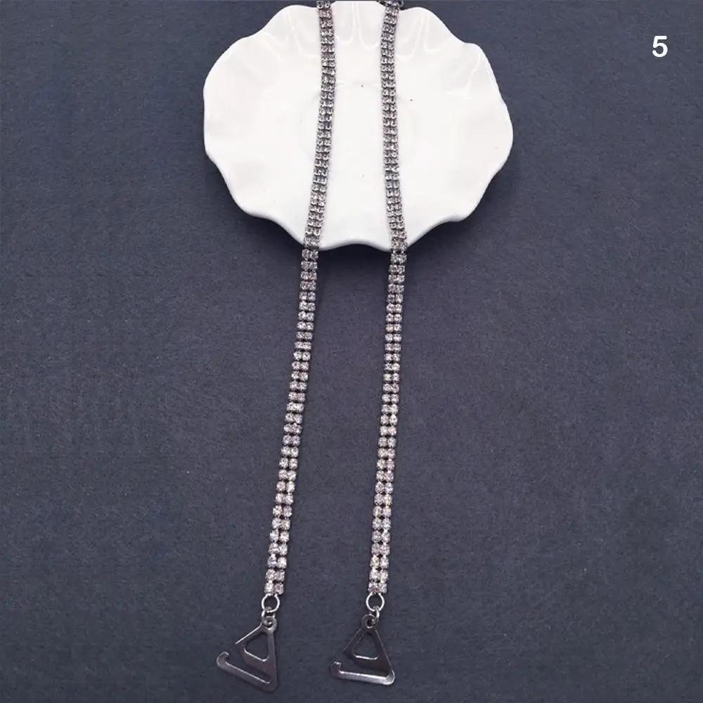 Fashion Metal Bras Straps Aniti-slip Rhinestone Underwear Strap Pearl Adjustable Women Lingerie Accessories