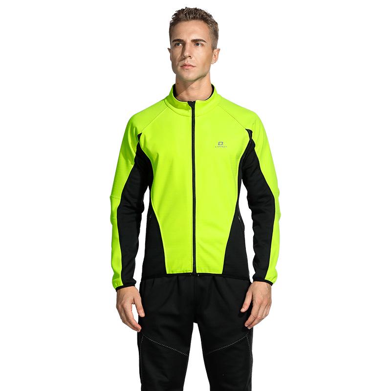 Lampa Men's Windproof Fleece Cycling Jacket - Autumn/Winter Outdoor Road Bike Jersey