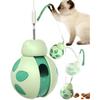 CyunCmay Tumbler Cat Toys, Durable Cat Toys for Indoor Cats Adult, Balance Car Kitten Toys, Interactive Cat Toy with Teaser Wand/Treat Dispenser, Cat