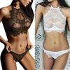 Fashion Sexy Womens Lingerie Lace Flowers Push Up Top Bra Pants Underwear Set