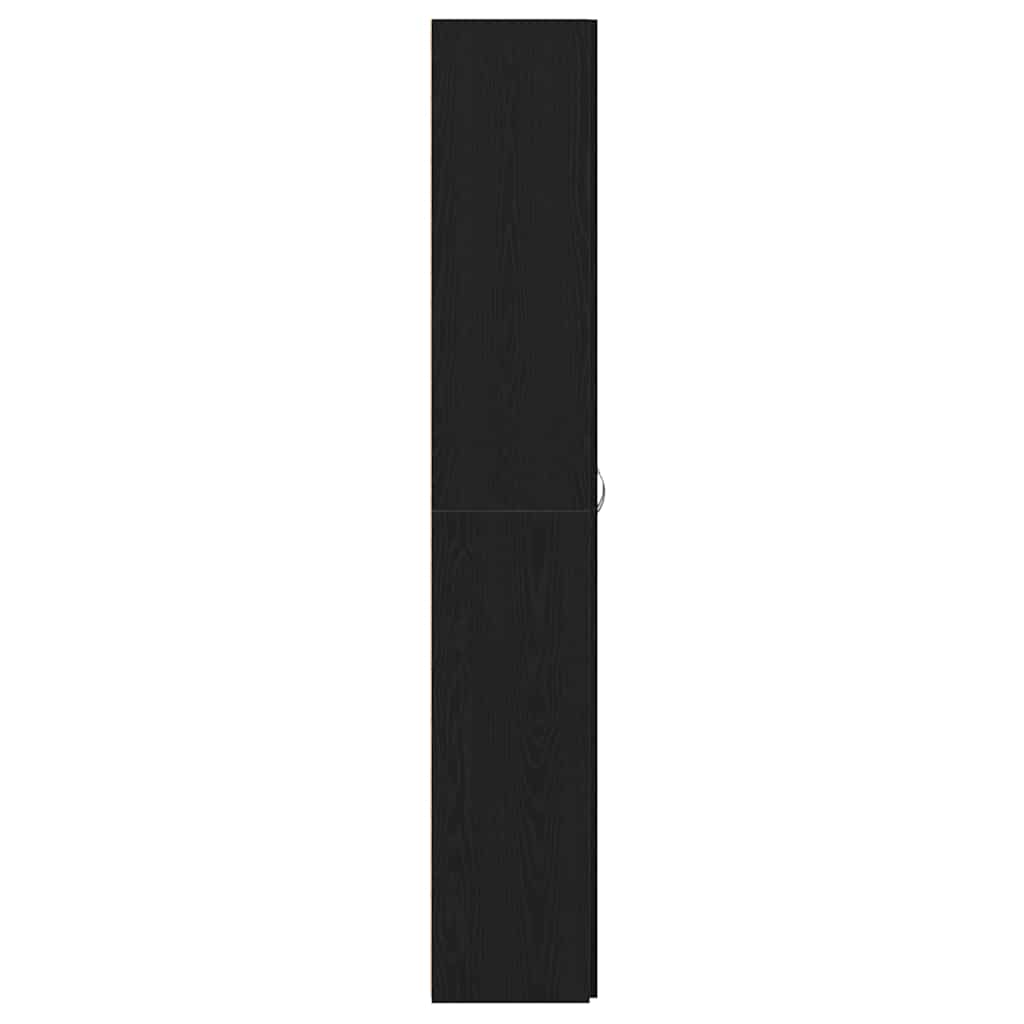 Office Cabinet Black Oak Effect 60 X 32 X 190 Cm Engineered Wood