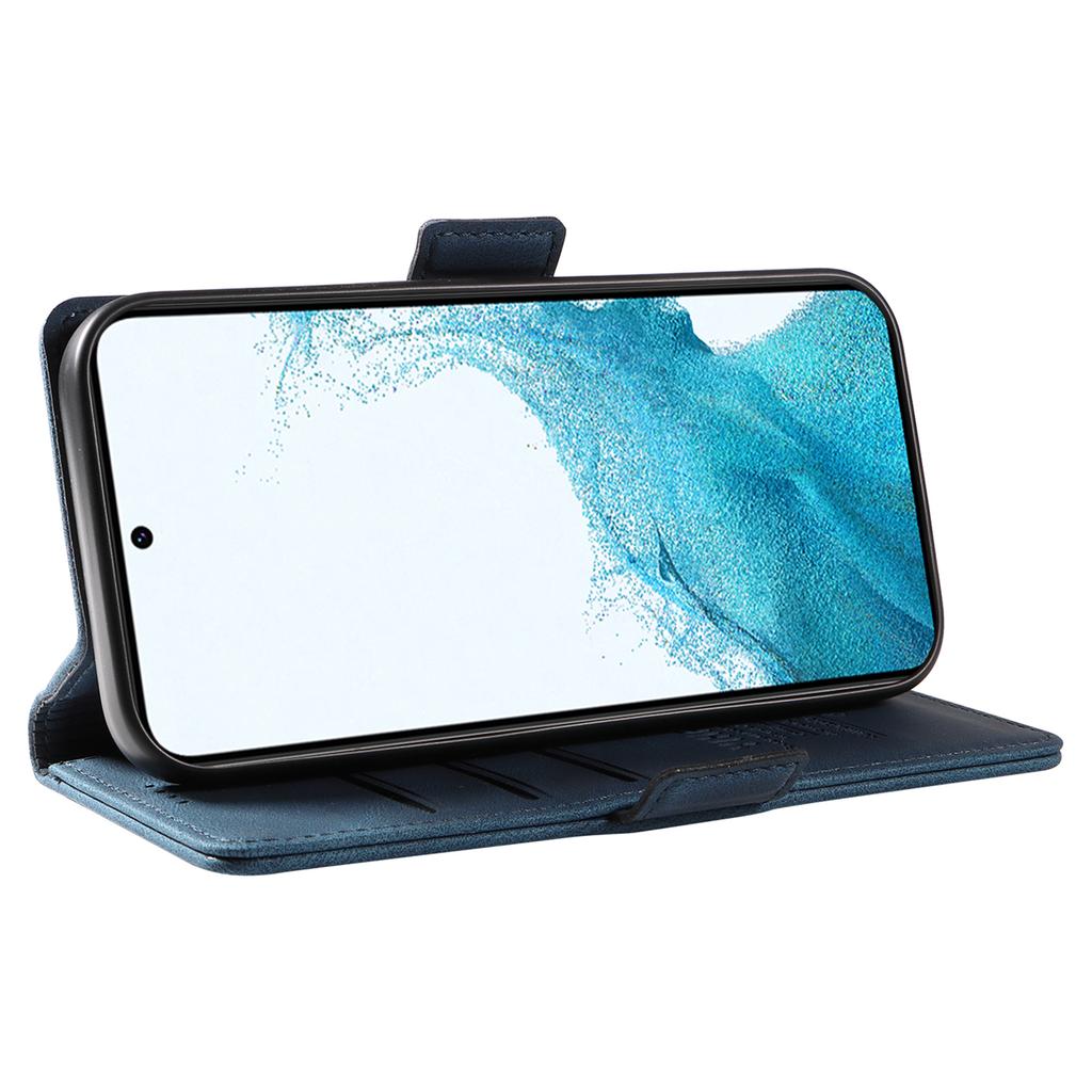 YIKATU YK-005 For Samsung Galaxy S23 Skin-touch Phone Leather Case Wallet Stand Phone Cover