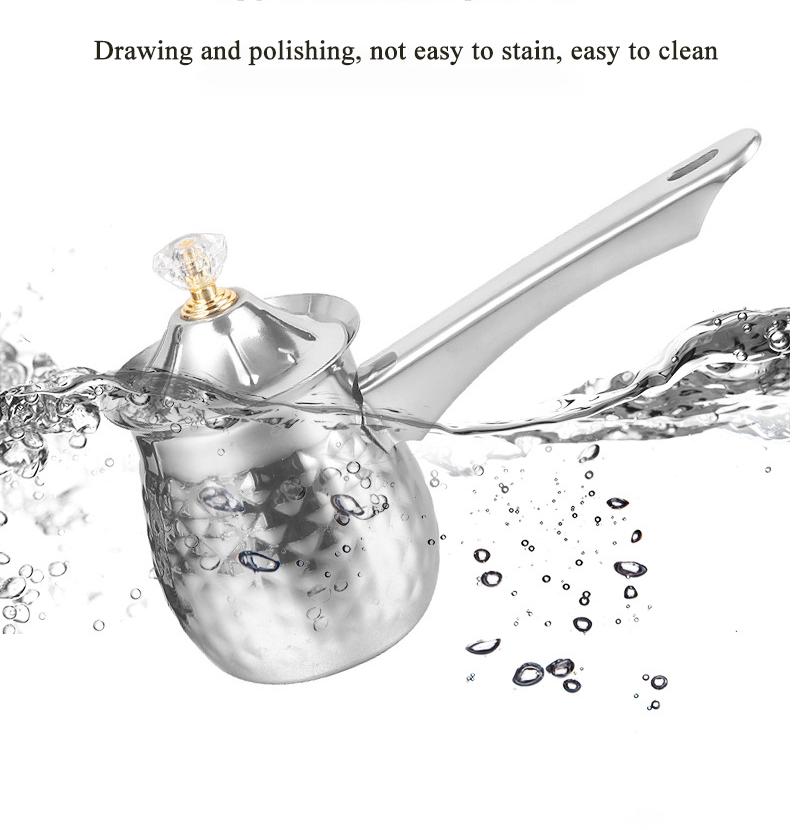 Stainless Steel Latte Art Cup with Pointed Mouth, Taukye Hand Coffee Pot, Coffee Cup, Milk Frother Jar, Latte Art Jar