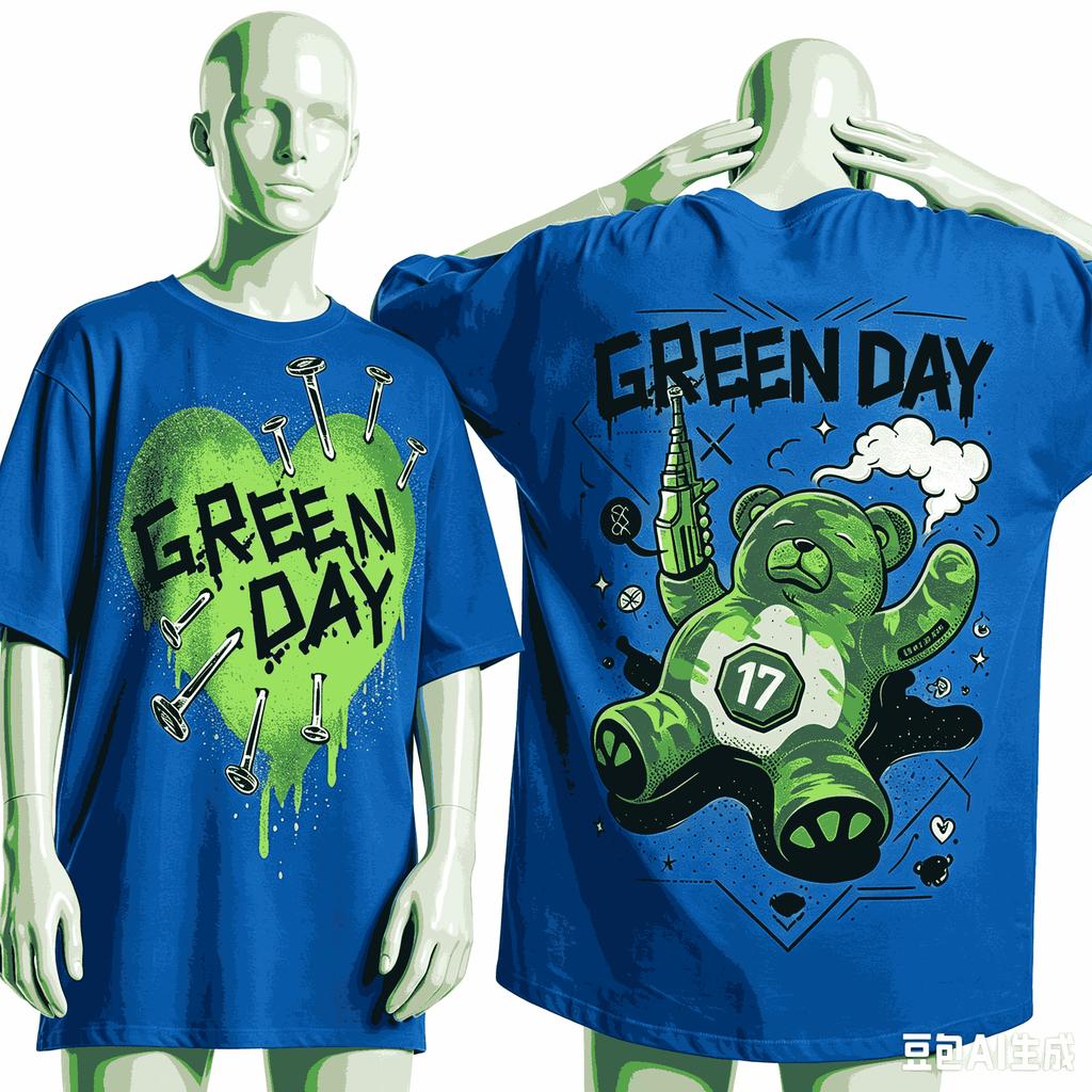 Green Day Hayran Hediyesi Tişört Unisex Unisex Harajuku Oversize Unisex Kısa Kollu Sokak Giyimi Yüksek Kalite Çiftler Rahat Yumuşak