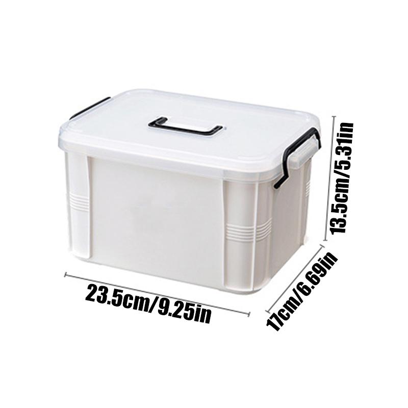 1PC Double-Layer Medicine Box Storage Box - Portable Medicine Cabinet With Handle, Household First Aid Medicine Box