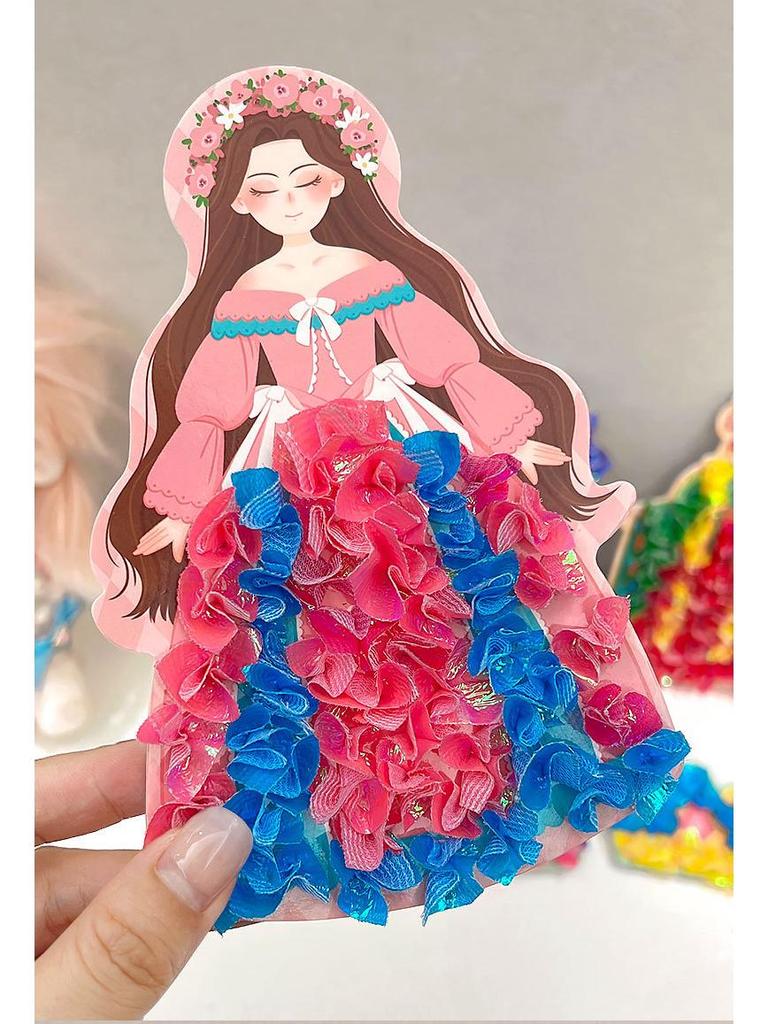 3-in-1 Princess Dress-Up Poke-a-Dot Painting Storybook Kit for Kids – Educational DIY Craft & Toy