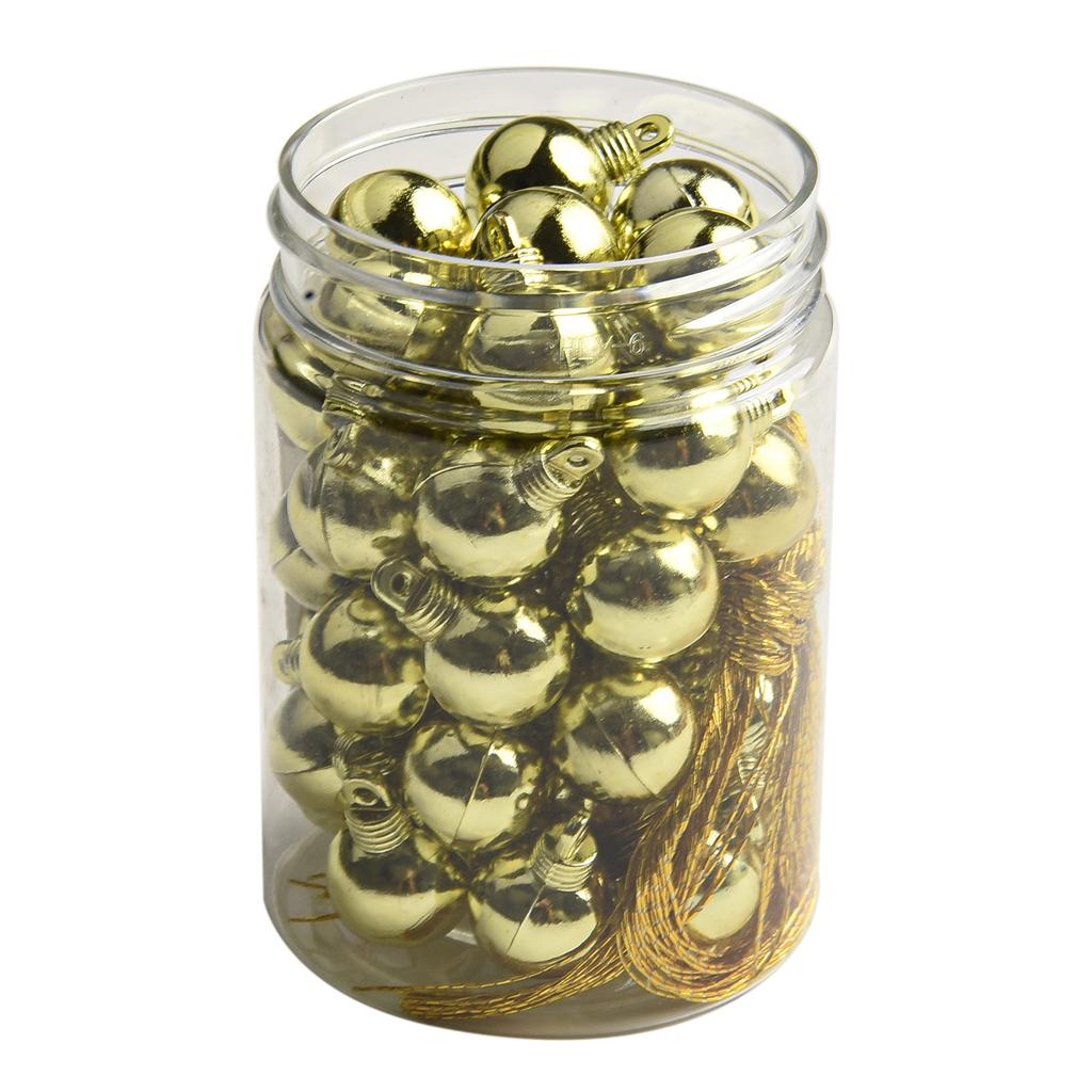 Thicker Plastic Baubles for Christmas Tree Decor Glittery Balls (48PCS)