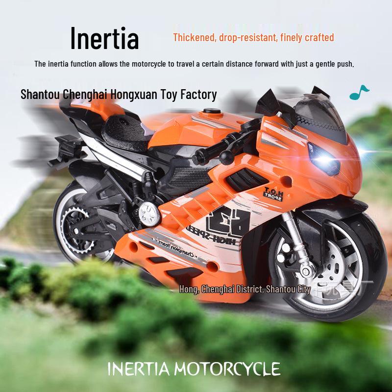 Children's Off-Road Police Motorcycle Toy with Sound and Light