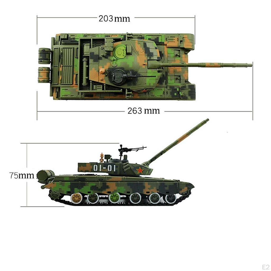 1/40 Scale Tank Model Main Battle Collectables Ornament Alloy Tabletop Decor Tanks Modified