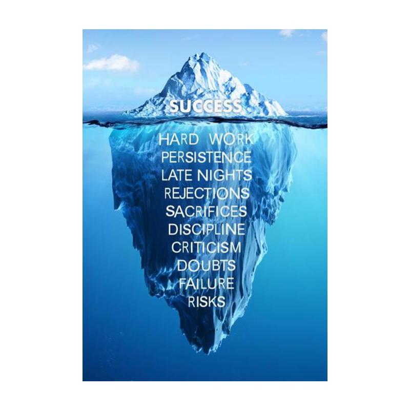 

Айсберг с вдохновляющими словами, настенная живопись, постеры и принты на холсте, художественная картина для гостиной, домашний декор 20x30cm