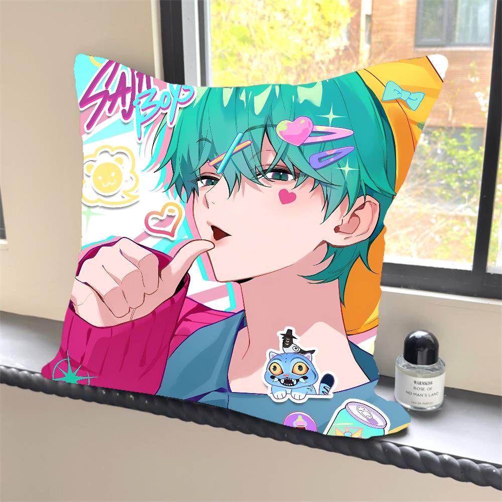 Kpop Demon Hunters Pillow Case Square Pillow Bedroom Sofa Leisure Comfort Cushion Car Home Decoration