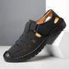 Sandals for Men High Quality Leather Sandals Summer Breathable Hollow Sandal Fashion Business Casual Sandals for Men Beach Shoes