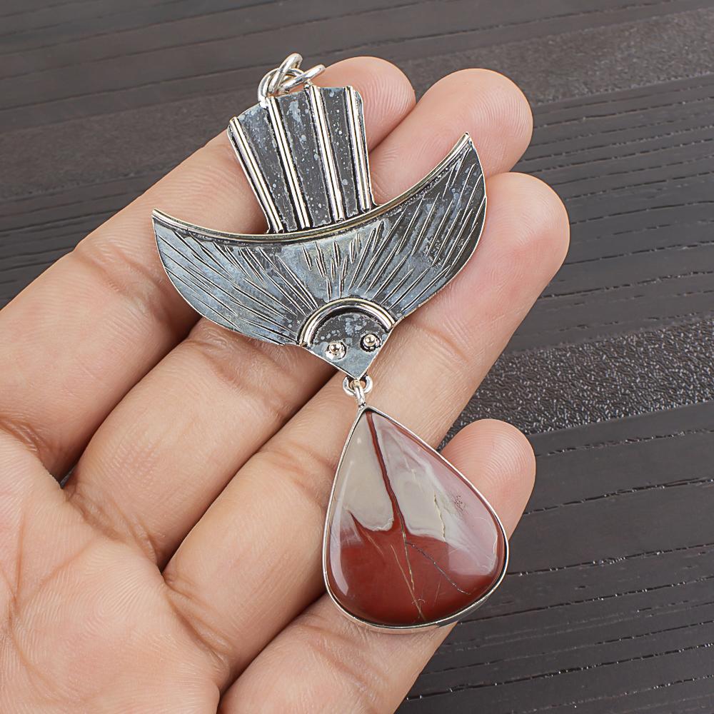 Natural Noreena Jasper Gemstone 925 Sterling Silver Jewelry  Pendant 2.97  AJP-2071
