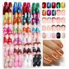 288Pcs Chic French Cat Eye Press On Nail 24 Different Colors French Cat Eye Fake Nail Office Appropriate Cat Eye False Nail