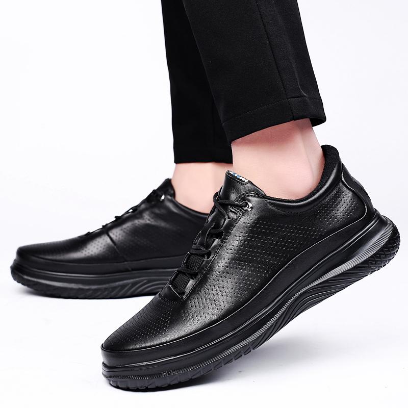 2024 Nová originální kůže Pánská obuv Móda Ležérní Tenisky Divoké ploché boty Lehká Prodyšná Neklouzavá deska Boty