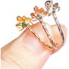 Sterling Silver S925 Jade Amber Flower Clip with Long Needle Buckle