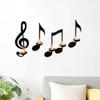 Black Music Note Wall Sconce Metal Wall Mounted Candle Holder Musical Symbol Tea Light Holder Rack for Living Room Dining Room