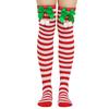 Women's Bowknot Christmas Stocking Pom-pom Socks Over-the-knee Socks