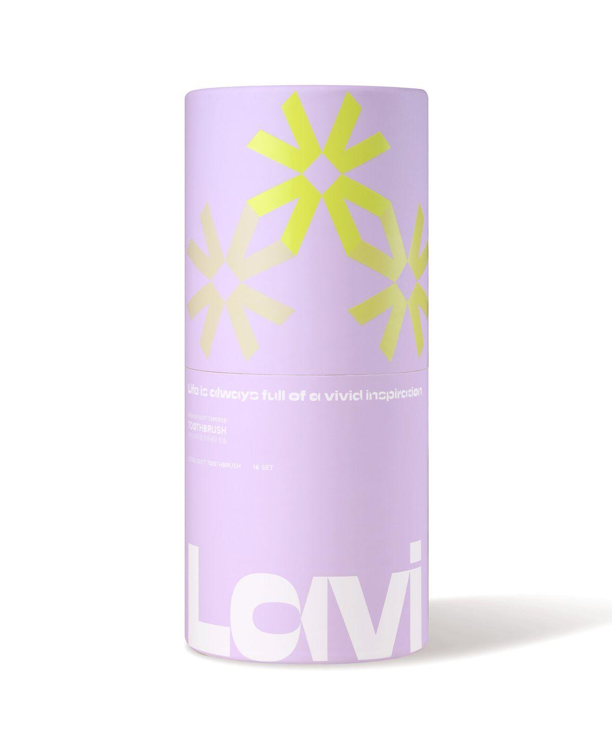 2080 LAVI Cylindrical Toothbrush 16-Pack (Ultra-fine Bristles)