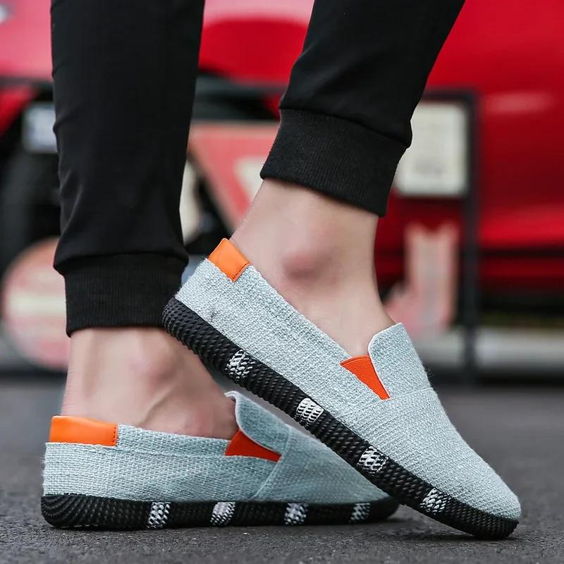 Fashion Men's Shoes Fashion Trend Korean Version Man Casual Shoes Breathable Flat Bottom Anti Slip Comfort Walking Loafers 2025 New