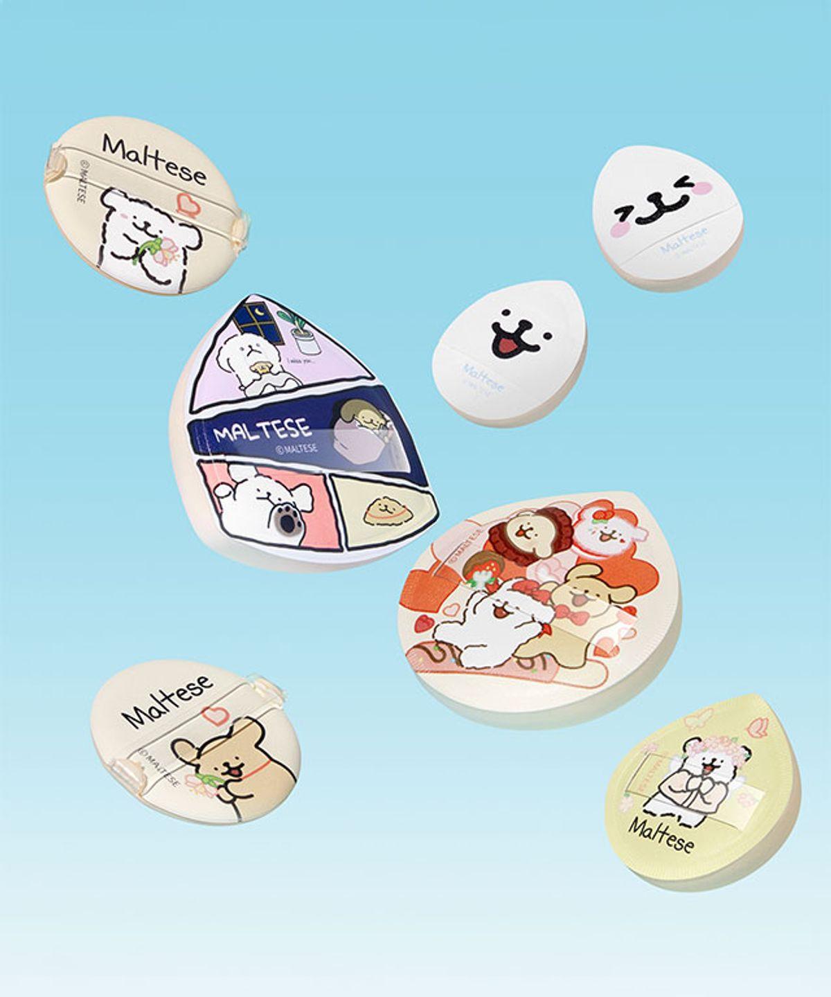 [SET] Maltese Makeup Puff 5-Piece Set