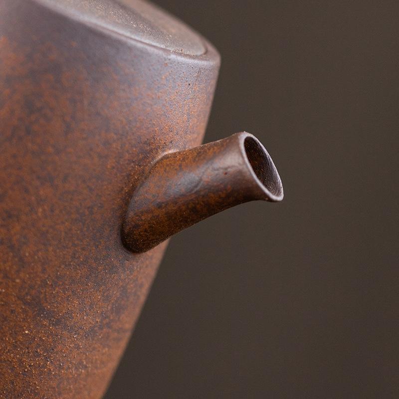 Retro Raw Ore Rough Pottery Tea Pot Chinese Handmade Tea Set Single Tea Kettle Small Kungfu Teapot Teaware