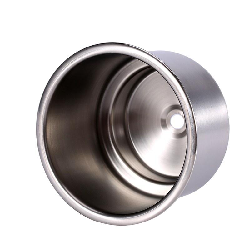 2Pcs Stainless Steel Drink Holder Mount Open Front Cup Bottle Holder for Marine Boat RV Camper