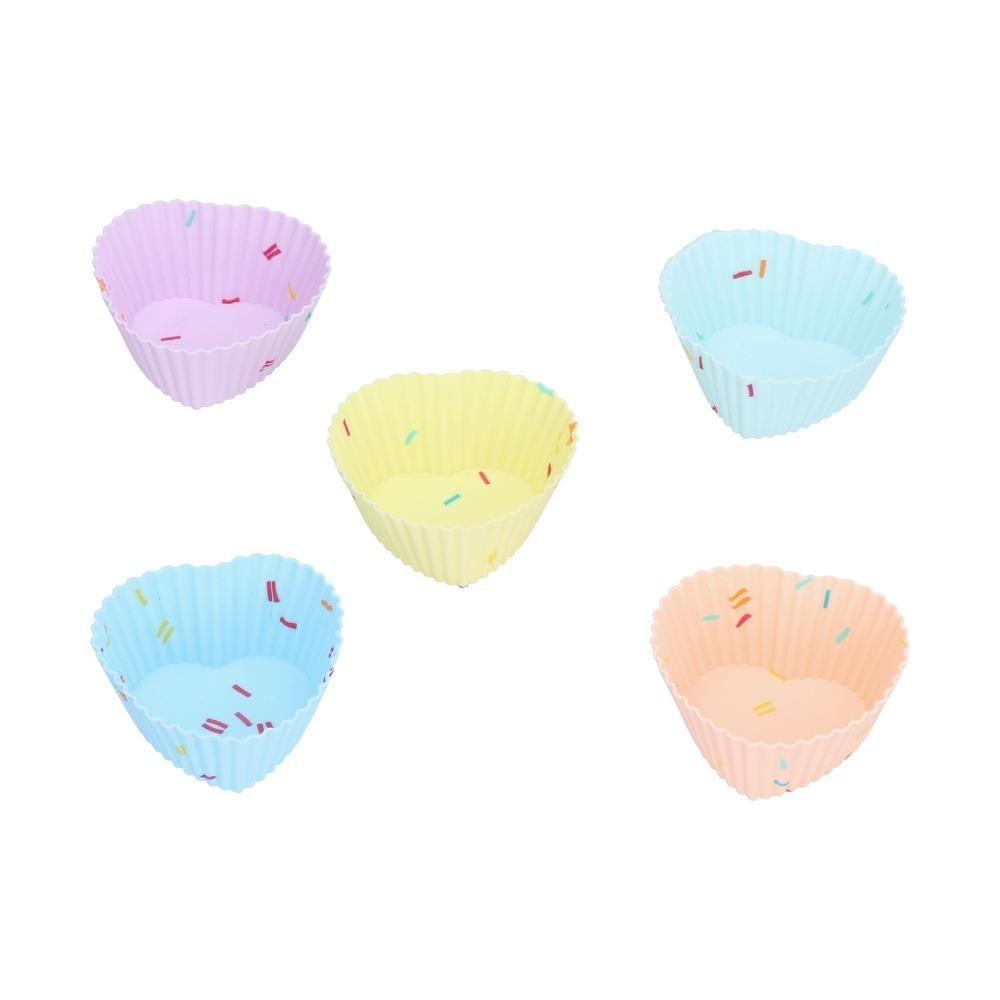 20PCS Flexible Silicone Muffin Cup Mold High Low Temperature Resistant Cupcake Liner  Cake Baking